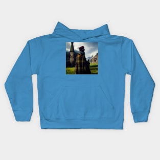 Scottish Highlander in Clan Tartan Kids Hoodie